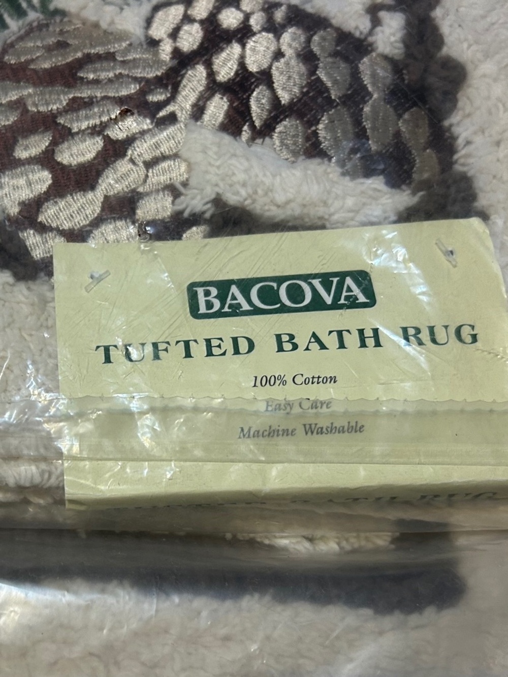 Bacova Tufted Bath Rug Pine Cone Branch 30” x 20” New